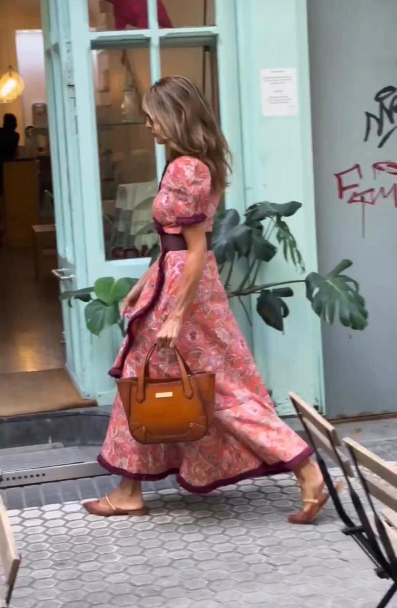 Elegant Pink Short Sleeve Midi Dress