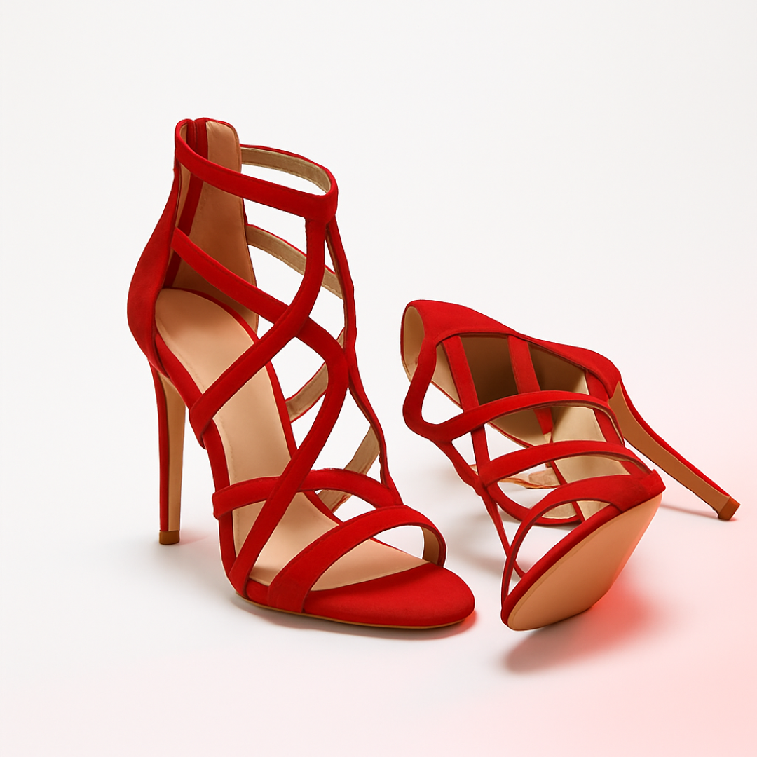 Aria | Elegant High-Heeled Sandals with Cutout Design
