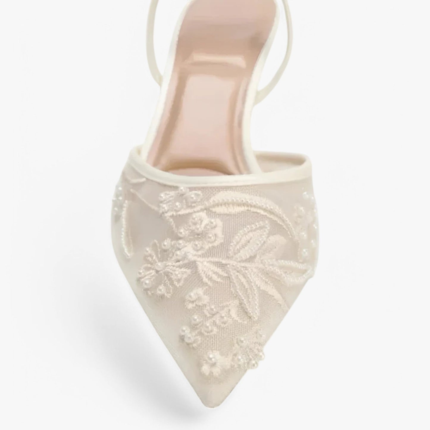 Embroidered Elegance | Floral Net Heels