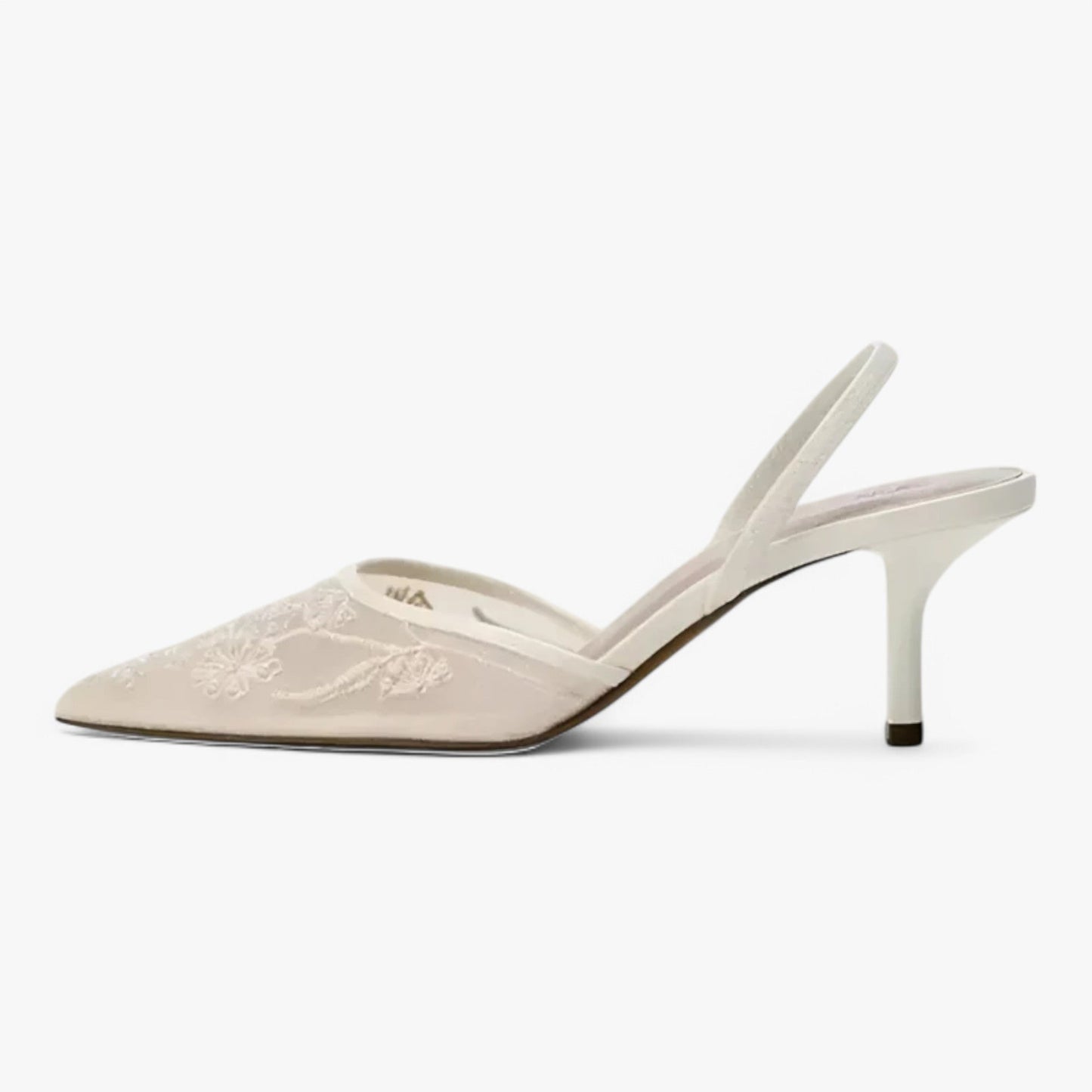 Embroidered Elegance | Floral Net Heels