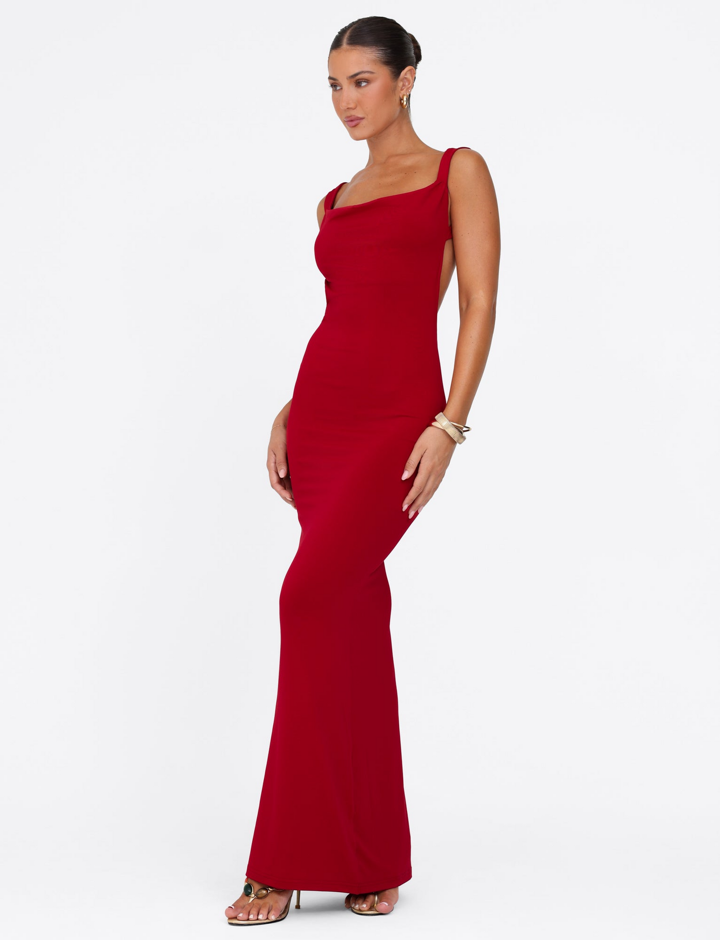 Kynara | Sculpted Square-Neck Maxi Dress