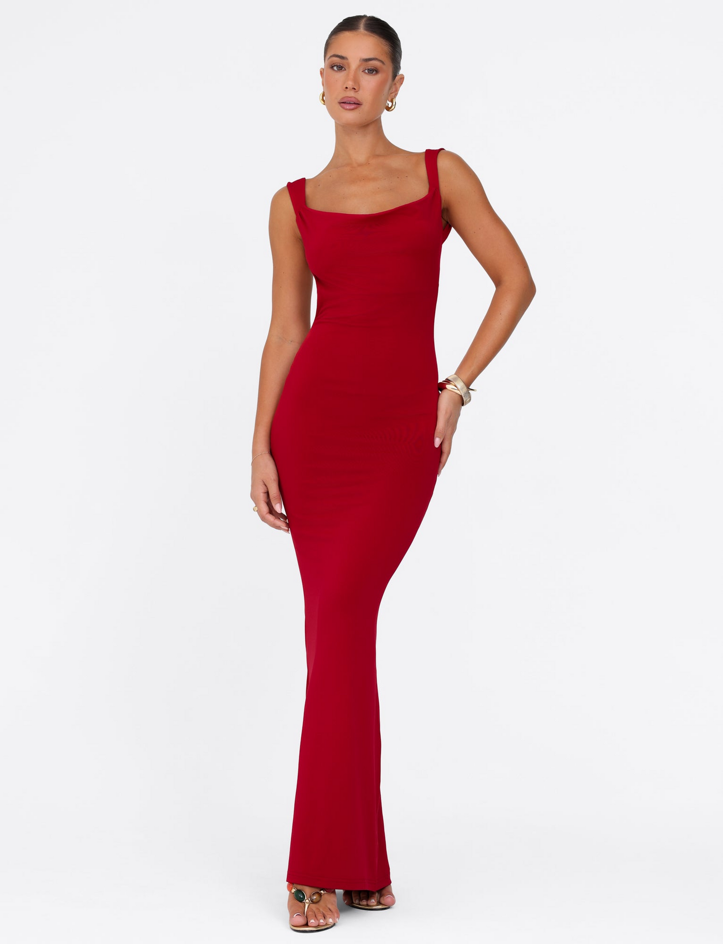 Kynara | Sculpted Square-Neck Maxi Dress
