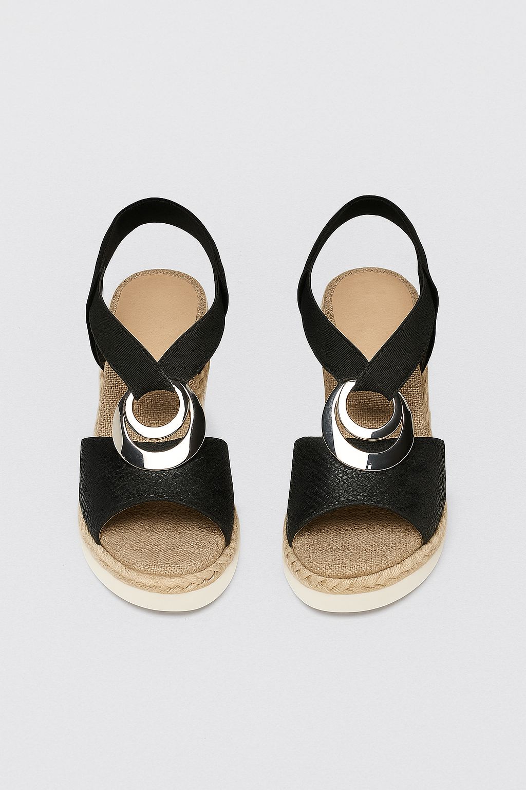 Briella | Boho-Inspired Platform Sandals with Metallic Accent