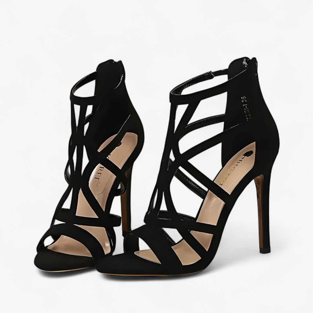 Aria | Elegant High-Heeled Sandals with Cutout Design