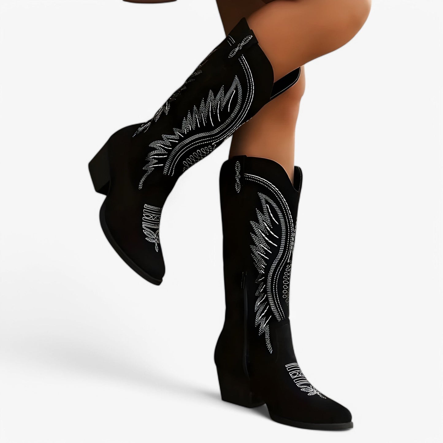 Lina | Western-Inspired Boots with Modern Embroidery