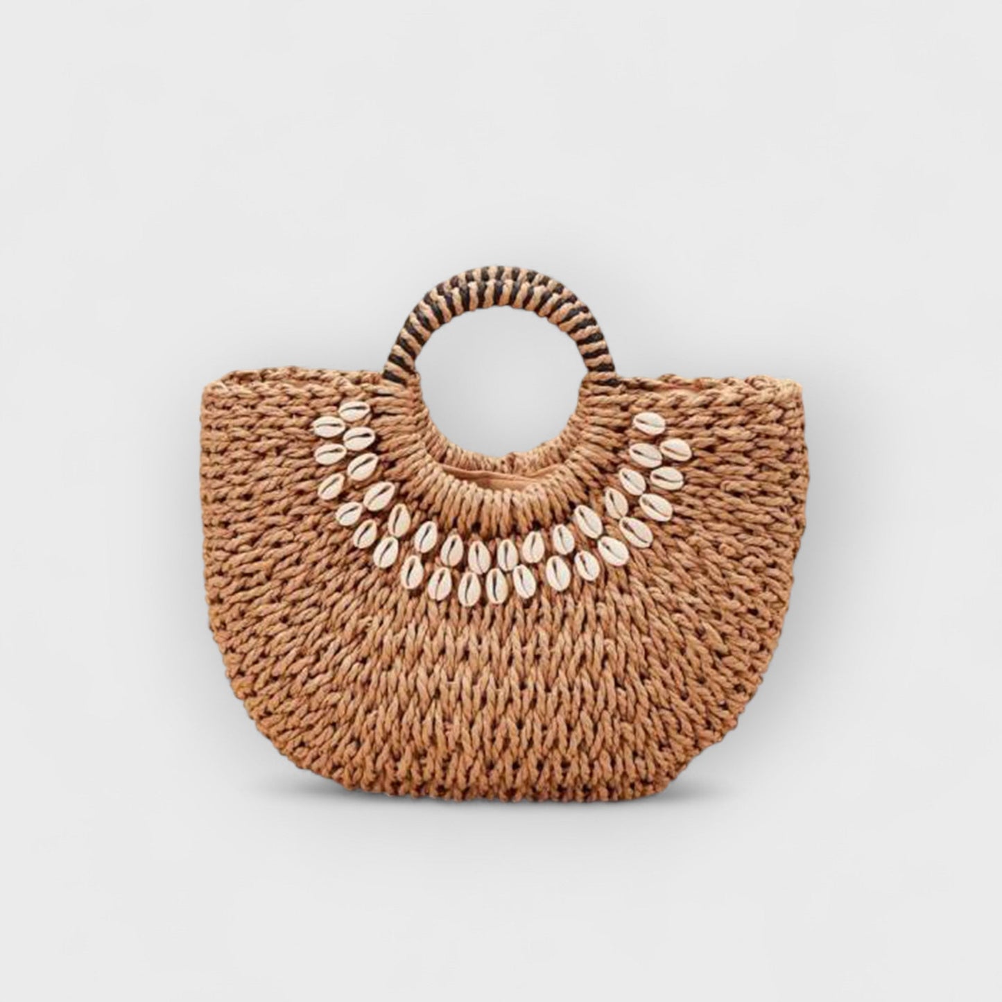 Luna | Shell Decor Straw Bag