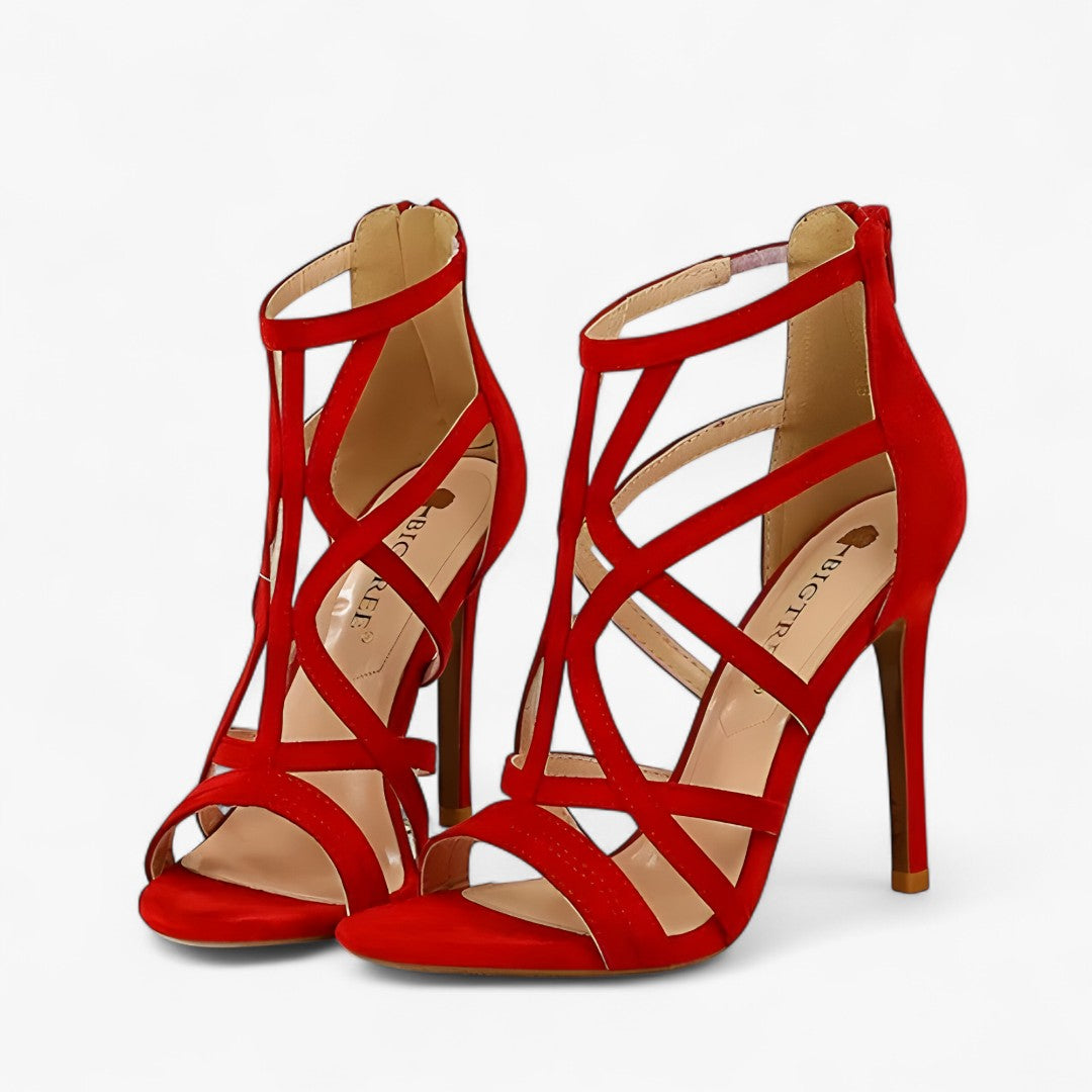 Aria | Elegant High-Heeled Sandals with Cutout Design