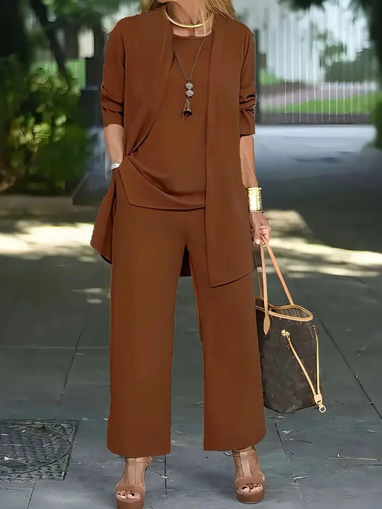 Seraphine | Cardigan, Jumper & Trousers Set