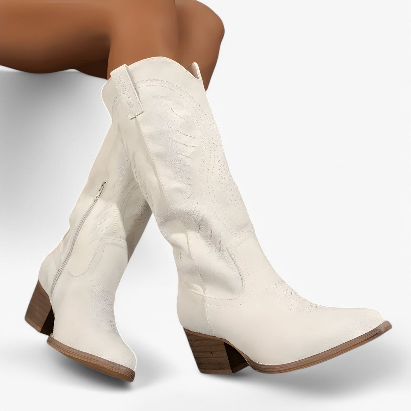 Lina | Western-Inspired Boots with Modern Embroidery