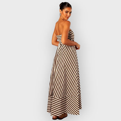 Nocturnal Charm | Ruched Evening Maxi Dress