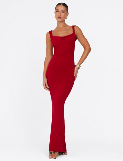 Kynara | Sculpted Square-Neck Maxi Dress