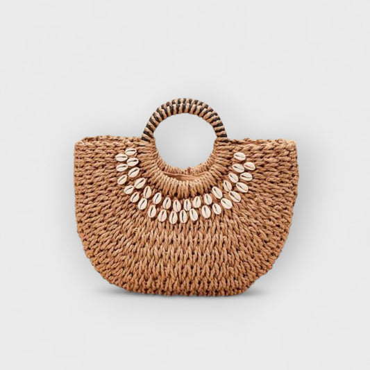 Luna | Shell Decor Straw Bag