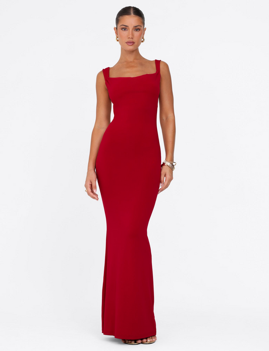 Kynara | Sculpted Square-Neck Maxi Dress