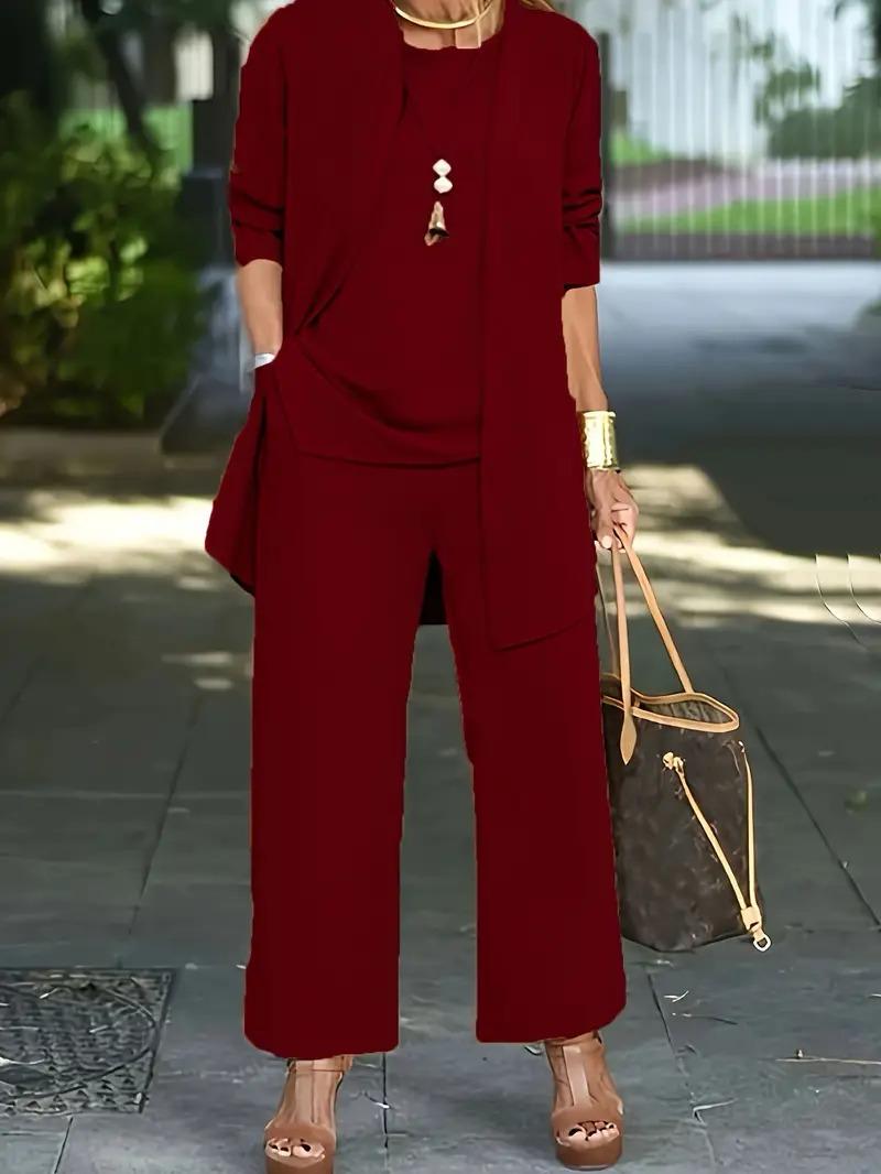 Seraphine | Cardigan, Jumper & Trousers Set